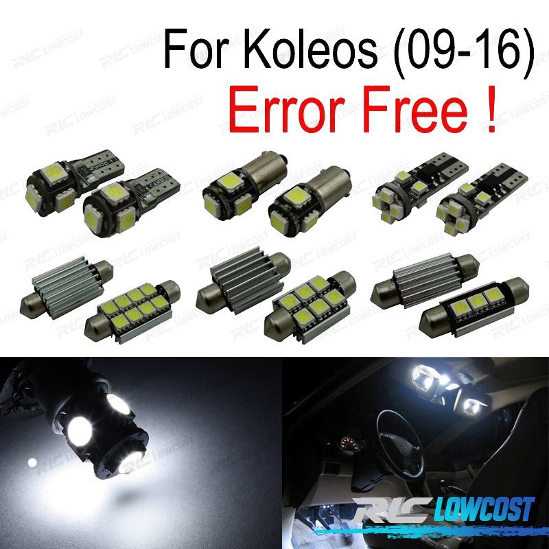KIT 12 Bombillas LED Interior PARA Renault Koleos 09-16 | TDH Performance