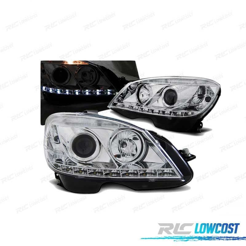 Faros LUZ Diurna Mercedes W204 07-10 Cromado H7