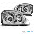 Faros Toyota Yaris 98-05 OJOS Angel Fondo Cromo | TDH Performance
