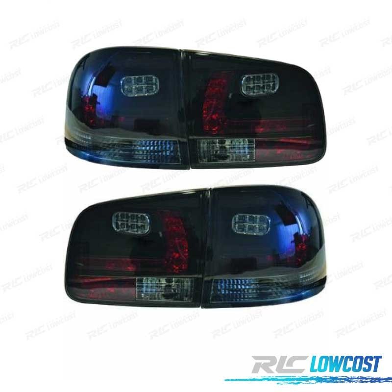 Pilotos PARA Volkswagen VW Touareg 02-10 LED Fondo Negro Ahumado | TDH Performance