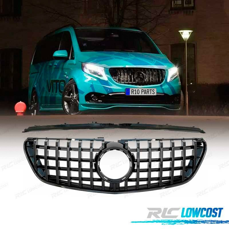 Parrilla Mercedes W447 14-19 LOOK GTR Panamericana Negro Brillo | TDH Performance