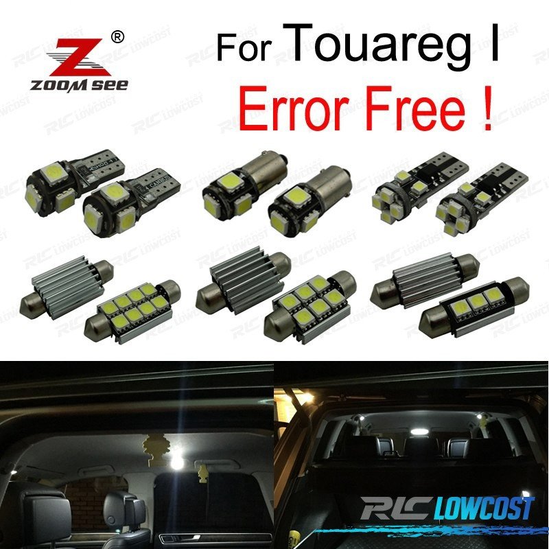 KIT 18 Bombillas LED Interior PARA Volkswagen VW Touareg I 7LA 7L6 7L7 2002-2009 | TDH Performance