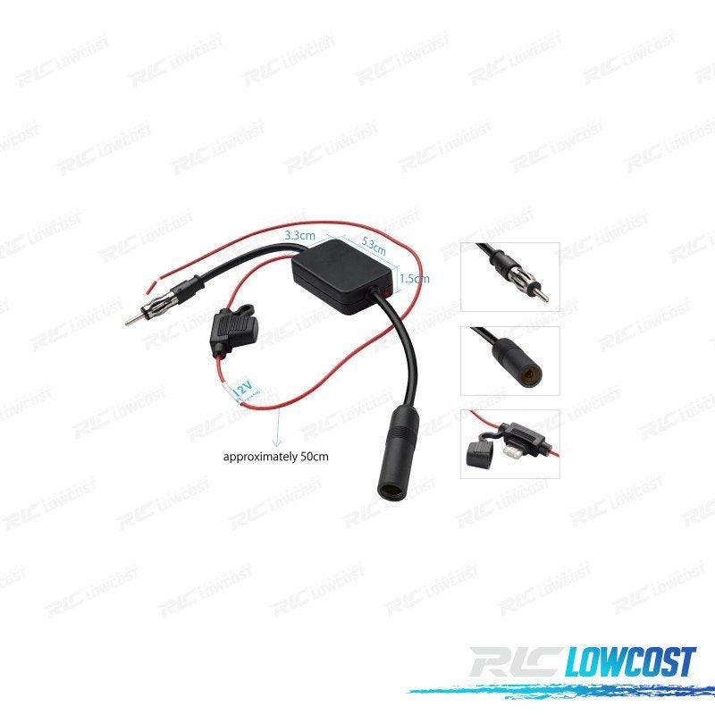 Amplificador Señal Radio FM Conector Universal | TDH Performance