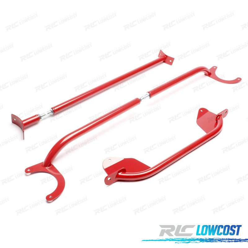 KIT Barras Estabilizadoras Ajustables Volkswagen VW Jetta I 74-93 ROJO