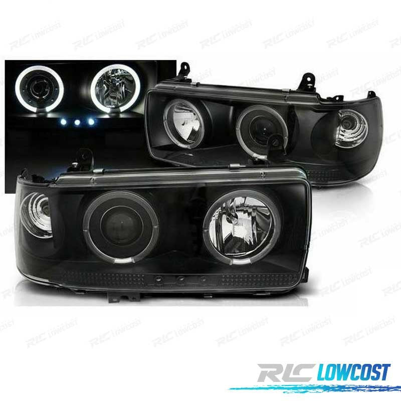 Faros OJOS Angel Toyota LAND Cruiser FJ 80 90-97 Negro | TDH Performance