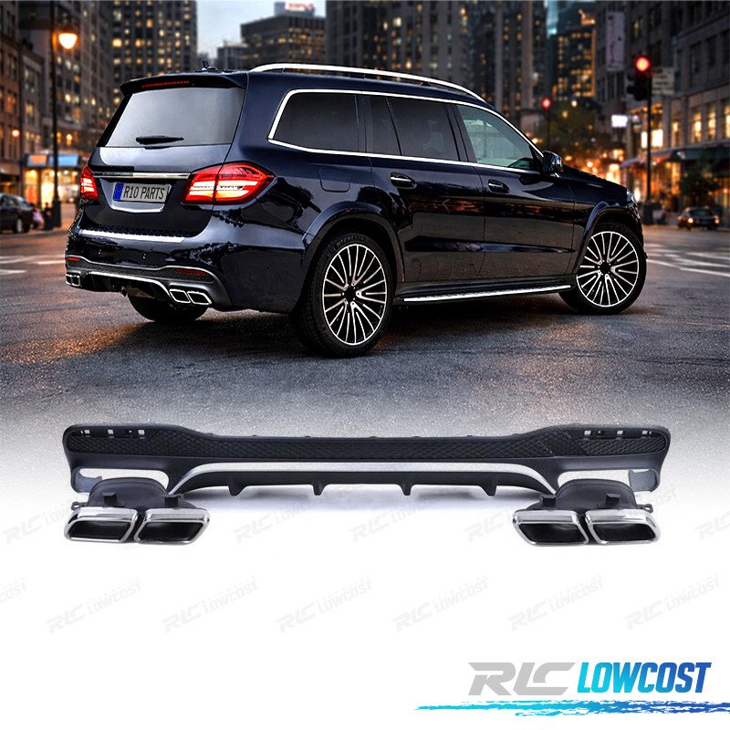 Difusor Mercedes GLS X166 15-19 LOOK AMG Negro MATE + Colas Escape ABS | TDH Performance