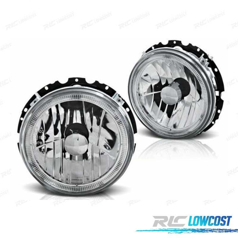 Faros Volkswagen VW GOLF MK1 74-83 OJOS Angel Fondo Cromo | TDH Performance