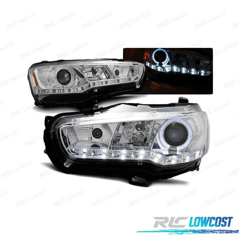 Faros Daylight Mitsubishi Lancer VIII 08- Cromado