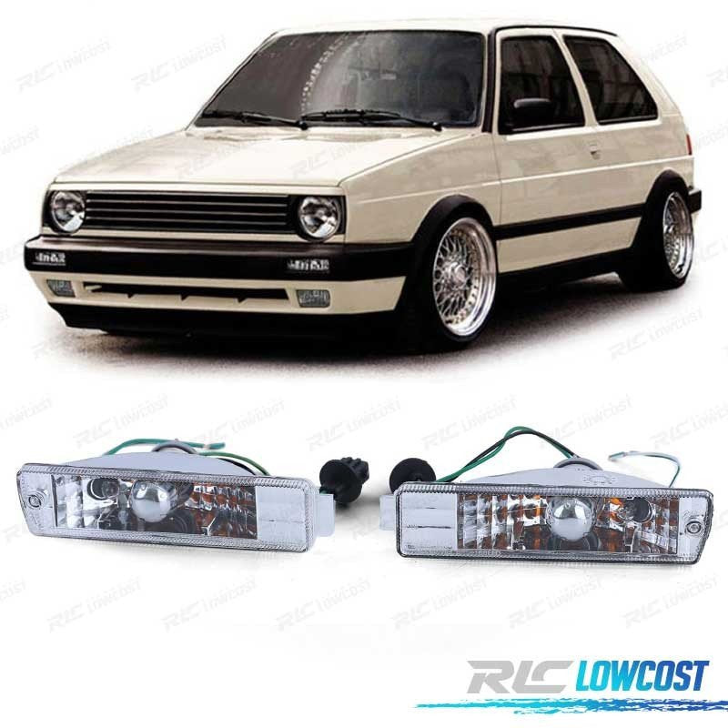 Intermitente Frontal Volkswagen VW GOLF 2 84-91 Cristal Claro Cromo | TDH Performance