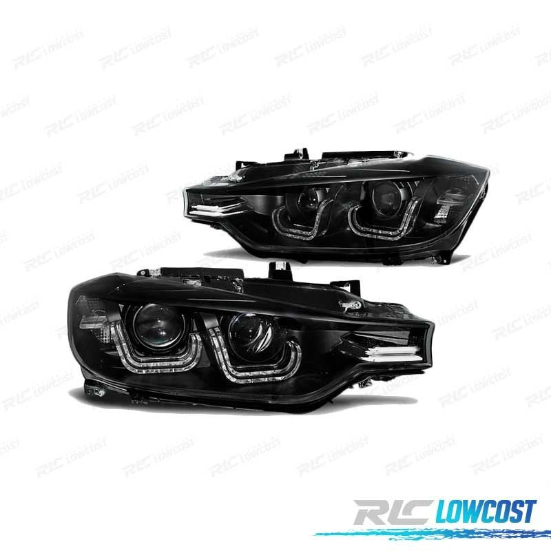 Faros BMW F30 F31 11-15 Xenon LUZ Diurna LED Negro | TDH Performance
