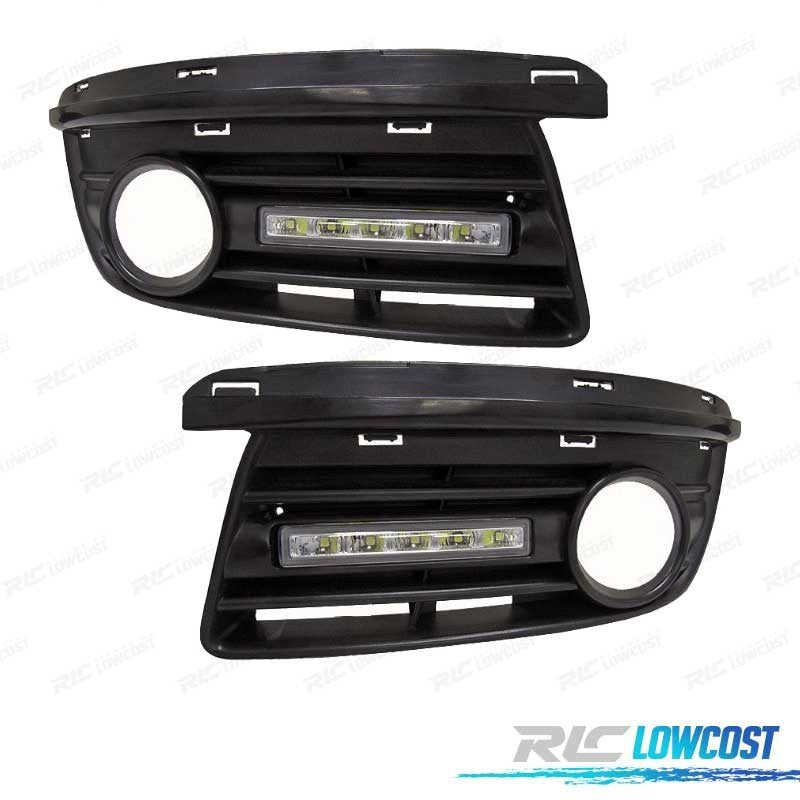 LUZ Diurna Volkswagen VW Jetta 05-10 Cristal Claro + Rejilla Antiniebla