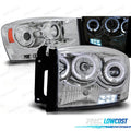 Faros PARA Dodge RAM 06-08 OJOS Angel Cromados | TDH Performance