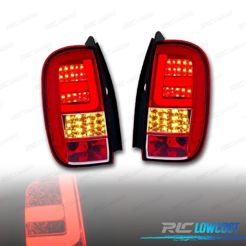 Pilotos Dacia Duster 10-13 Light BAR LED ROJO Cromo | TDH Performance