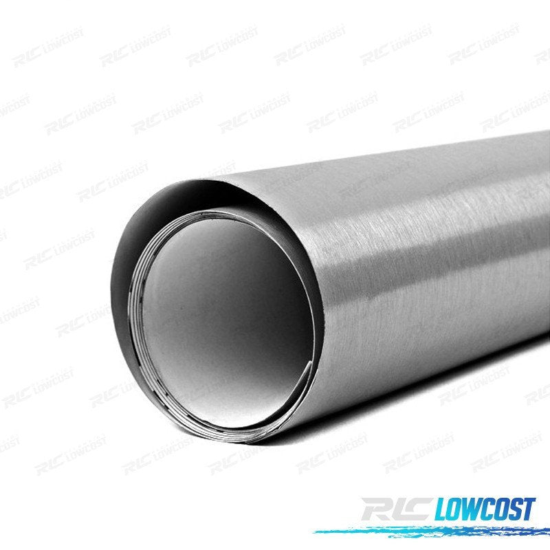 Vinilo Adhesivo Aluminio Cepillado
