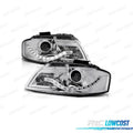 Faros AUDI A3 8P 03-08 LUZ LED Diurna Fondo Cromo | TDH Performance