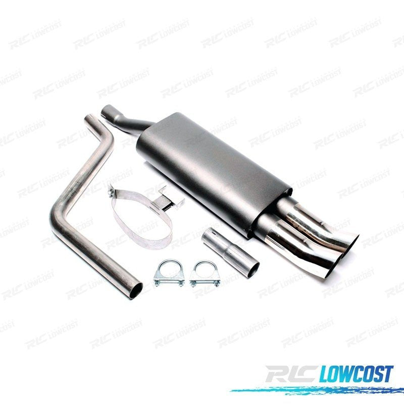 Silencioso Escape PARA Volkswagen VW POLO III 1985-1994 X2 DTM | TDH Performance