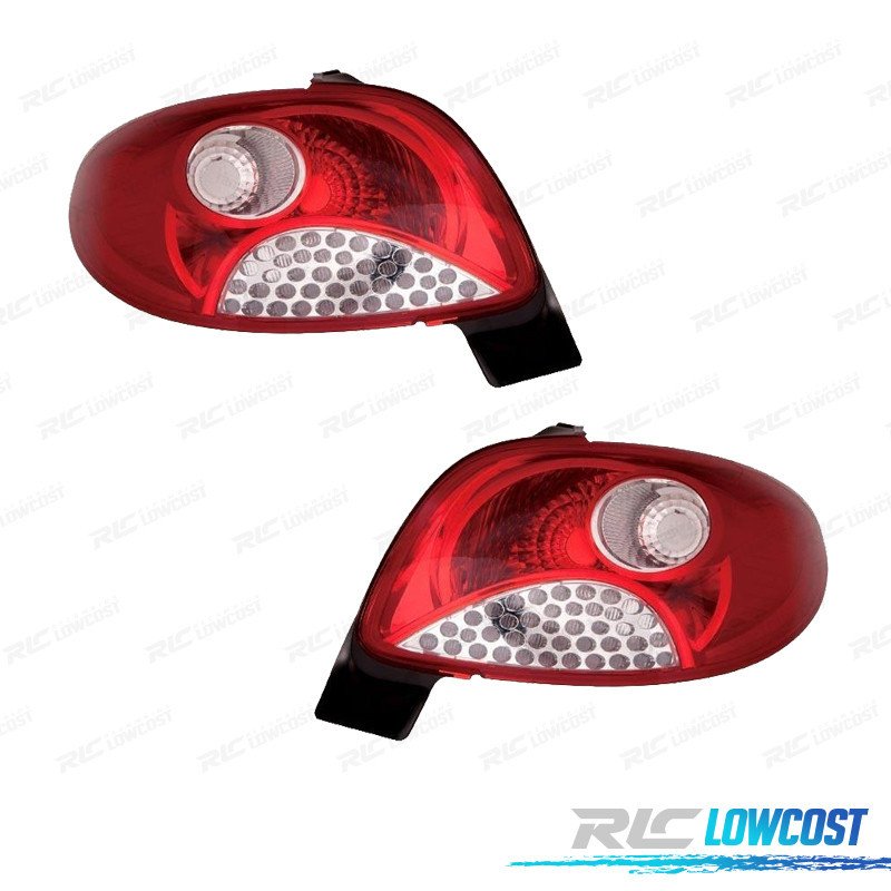Pilotos Peugeot 206 PLUS 09-13 Blanco ROJO