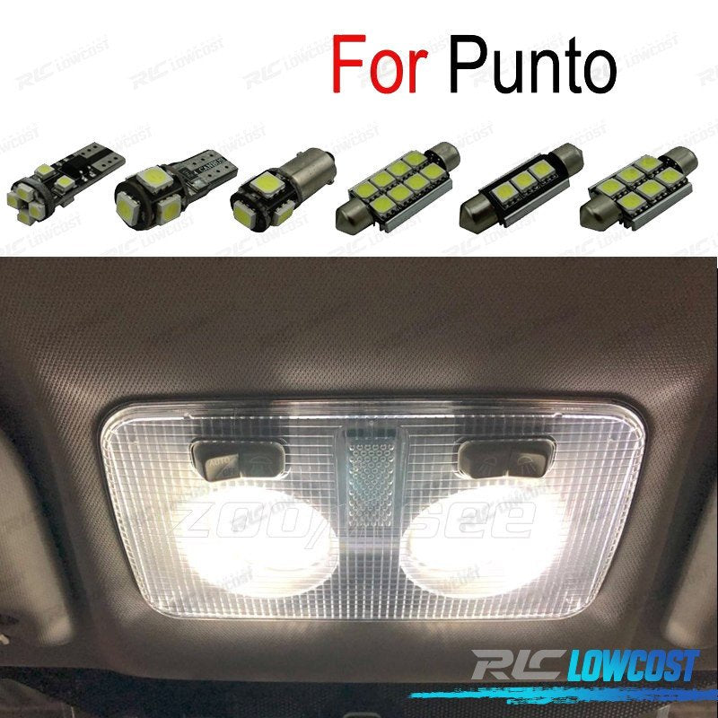 KIT 10 Bombillas LED Interior FIAT 188 199 00-17 | TDH Performance