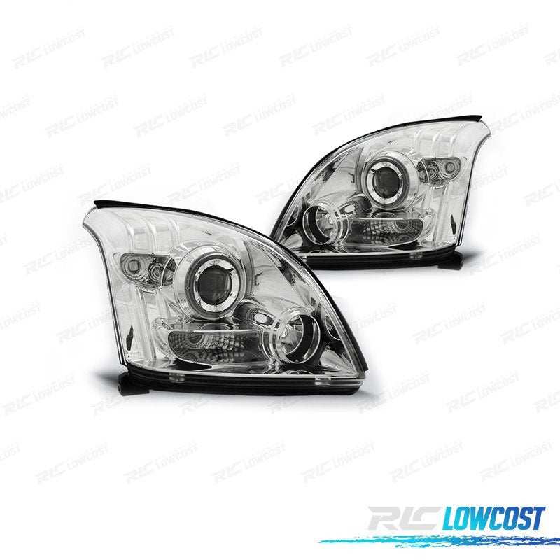 Faros Toyota LAND Cruiser Fj120 03-08 OJOS Angel Fondo Cromo CCFL | TDH Performance