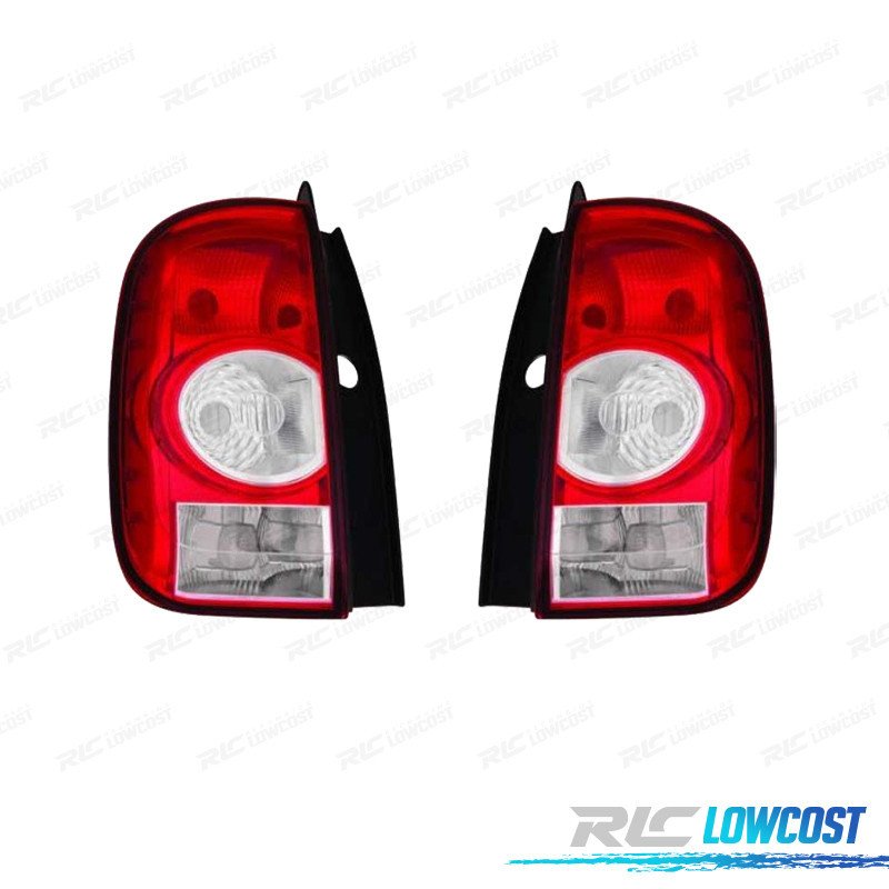Pilotos PARA Dacia Duster 10-13 Blanco ROJO
