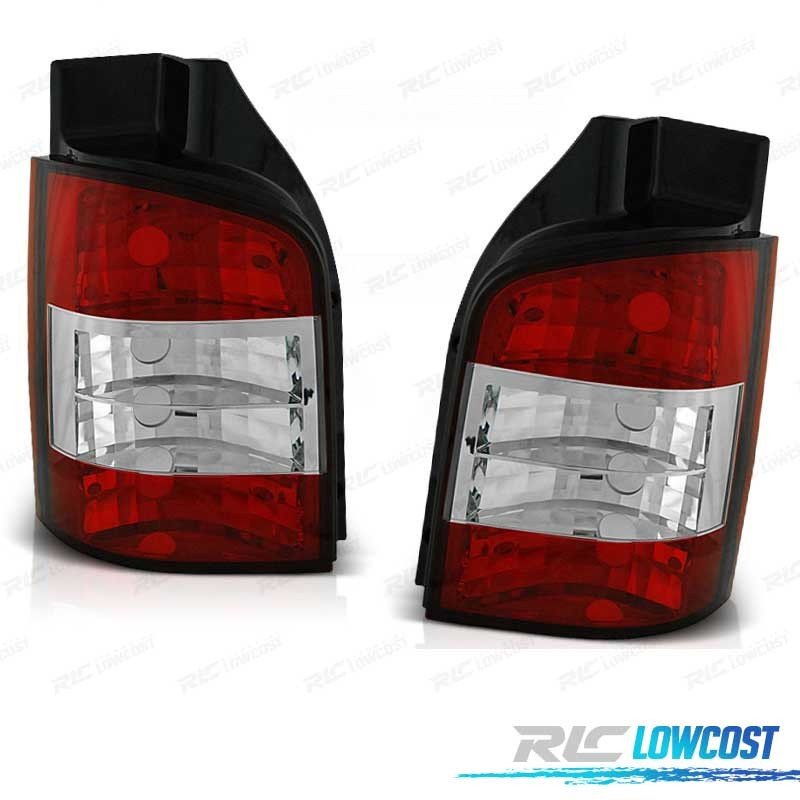 Pilotos PARA Volkswagen VW T5 03-09 1P ROJO Blanco