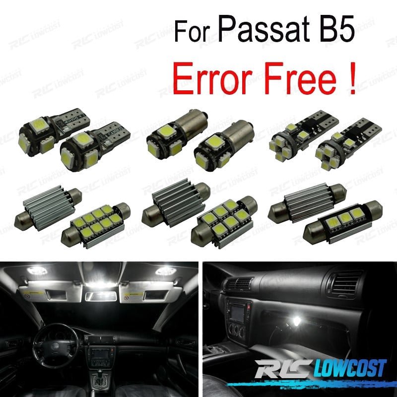KIT 11 Bombillas LED Interior PARA Volkswagen VW Volkswagen VW Passat B5 97-05 | TDH Performance