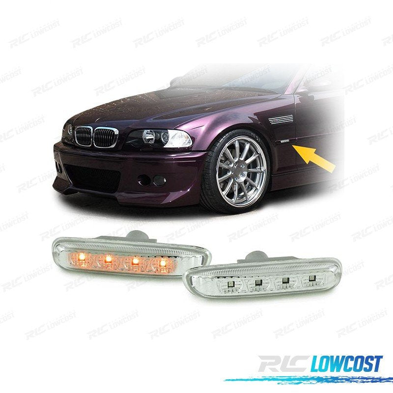 Intermitentes Laterales LED Blancos BMW E46 Berlina 98-01 Coupe 99-03 | TDH Performance