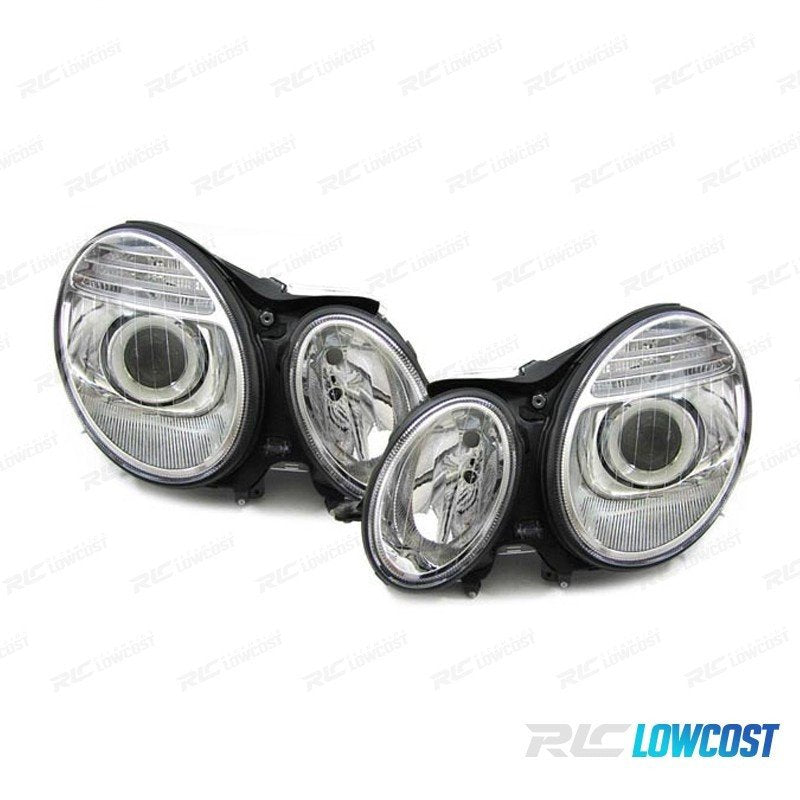 Faros Xenon Mercedes Clase E W211 02-06 Fondo Cromo | TDH Performance