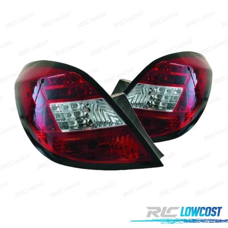 Pilotos OPEL Corsa D 06-14 LED ROJO Cromo | TDH Performance