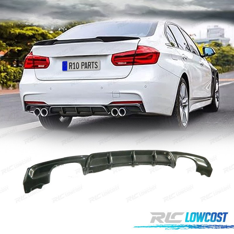 Difusor BMW F30 F31 LOOK M Performance Carbono Salida Doble 00---00 | TDH Performance