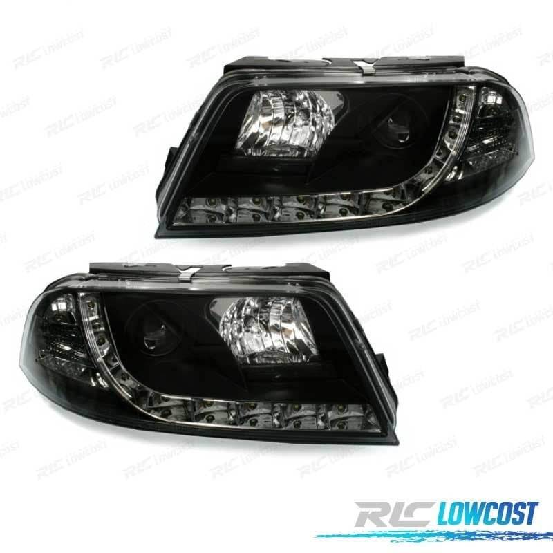 Faros PARA Volkswagen VW Passat 3BG 00-05 LUZ Diurna Fondo Negro | TDH Performance