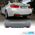 Paragolpes Trasero BMW F30 LOOK M Performance Doble Salida Ambos Lados PDC | TDH Performance
