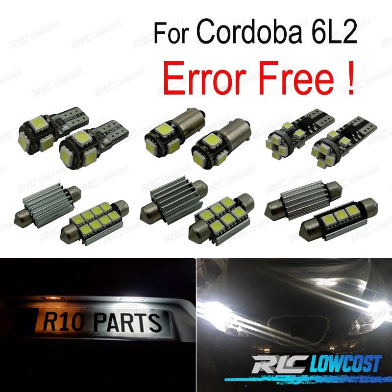 KIT 6 Bombillas LED PARA SEAT Cordoba 6L 6L2 03-09 | TDH Performance