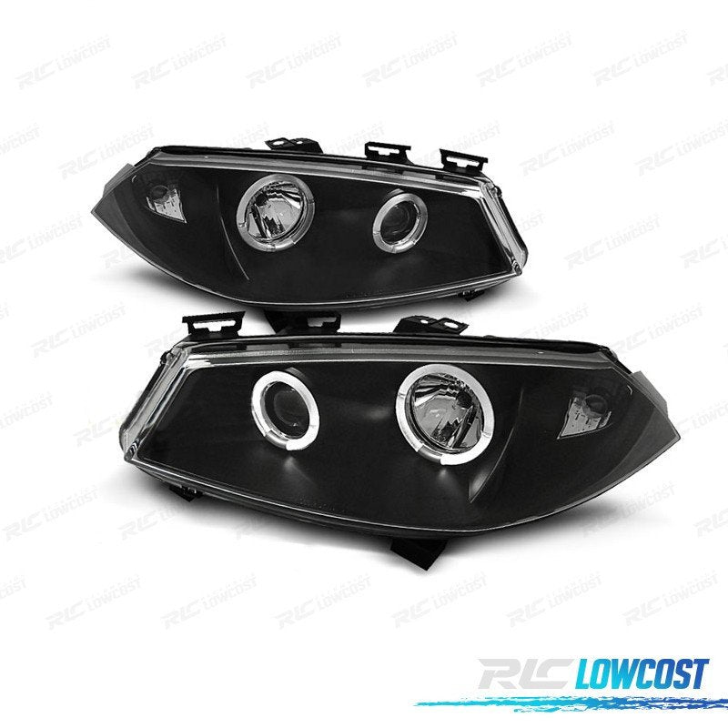 Faros PARA Renault Megane 02-05 OJOS Angel Fondo Negro | TDH Performance