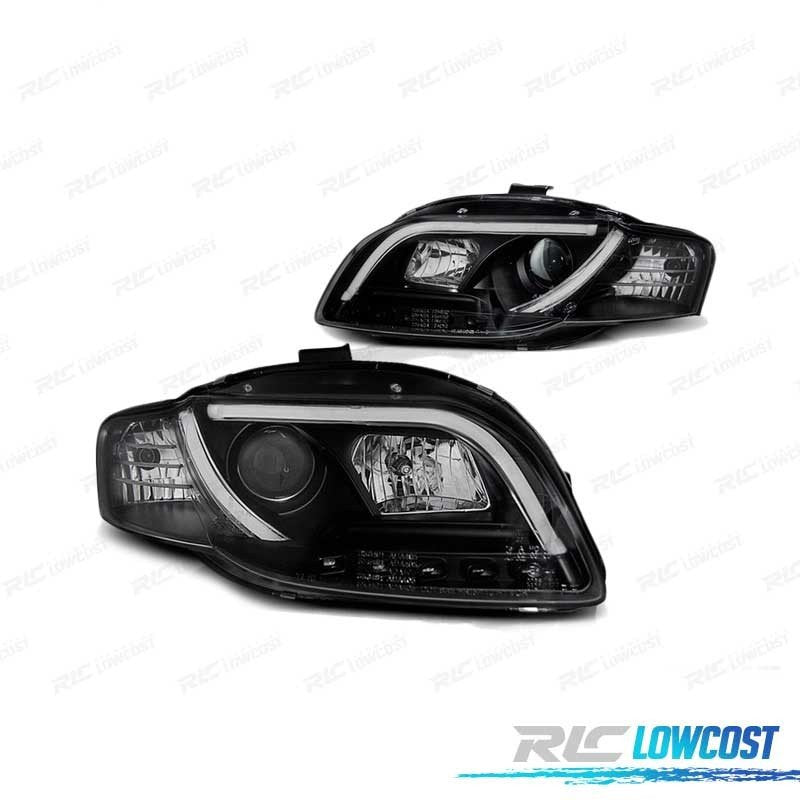 Faros AUDI A4 B7 04-08 LUZ Diurna Negro TRU DRL Ece-r87
