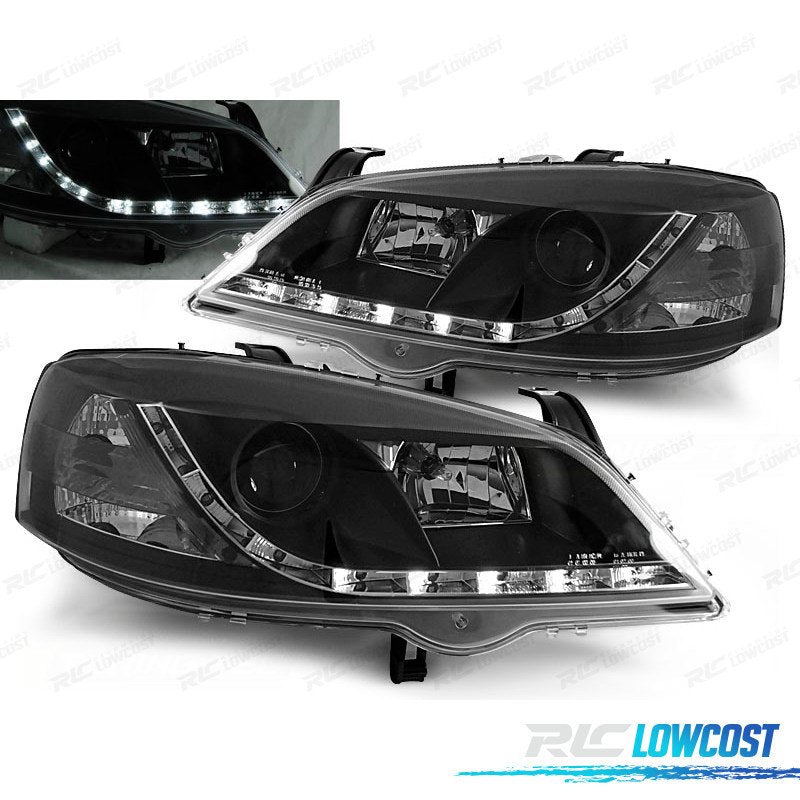 Faros PARA OPEL Astra G 97-04 LUZ Diura Negros