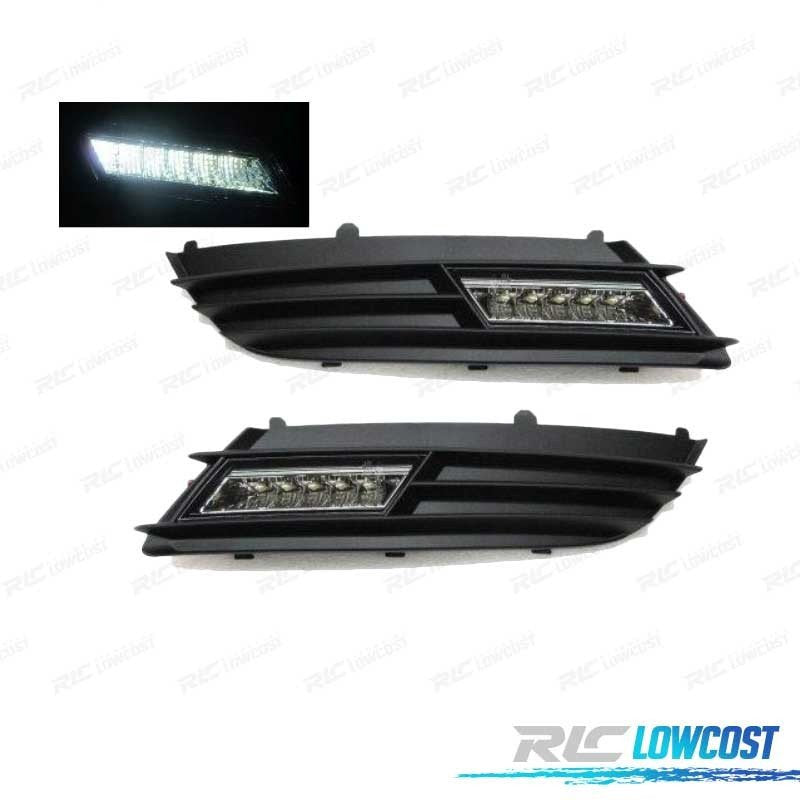 Marcos LUZ Diurna OPEL Astra H 04-09 Cristal Claro Negro + Rejilla