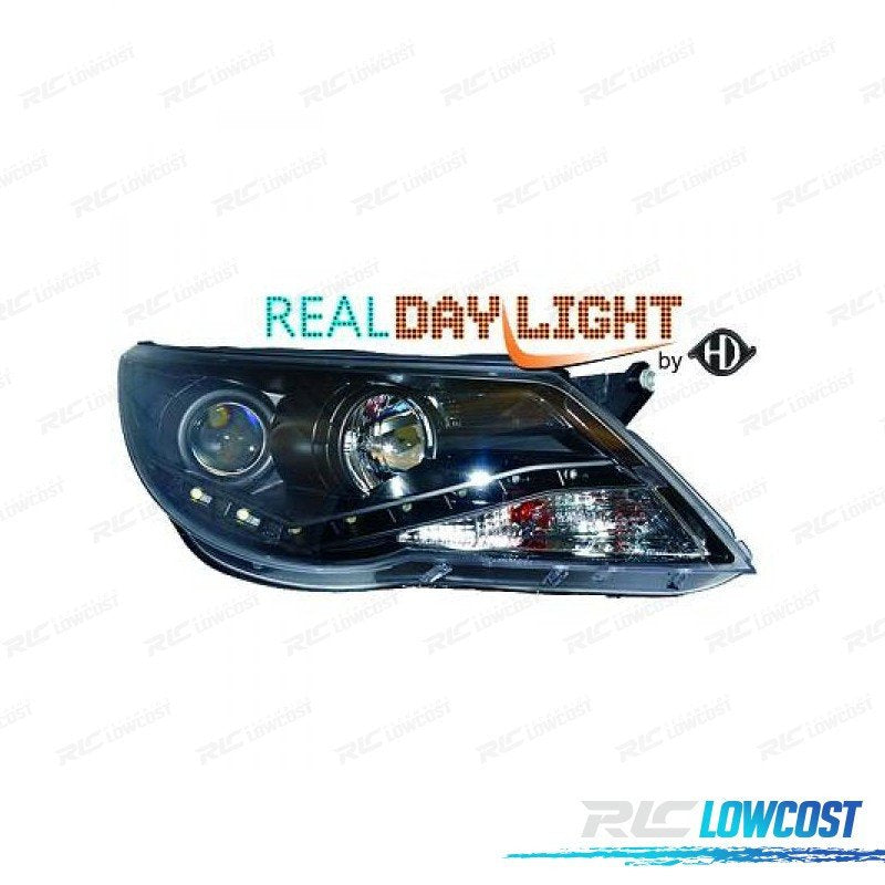 Faros Volkswagen VW Tiguan 07-11 Negro