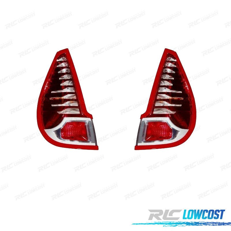 Pilotos Renault Scenic III 09-12 Blanco ROJO