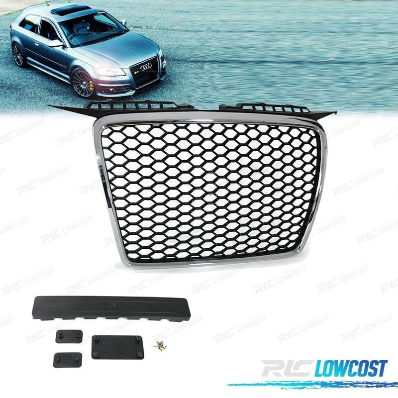 Parrilla AUDI A3 8P 8PA 05-08 LOOK RS Cromo | TDH Performance