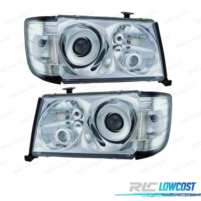 Faros + Intermitente Mercedes Clase E W124 85-93 Fondo Cromo | TDH Performance
