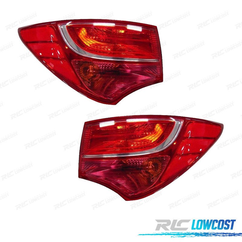 Pilotos PARA Hyundai Santa FE 13-17 Blanco ROJO
