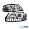Faros Volkswagen VW Passat 3BG 00-05 LUZ Diurna Fondo Cromo | TDH Performance