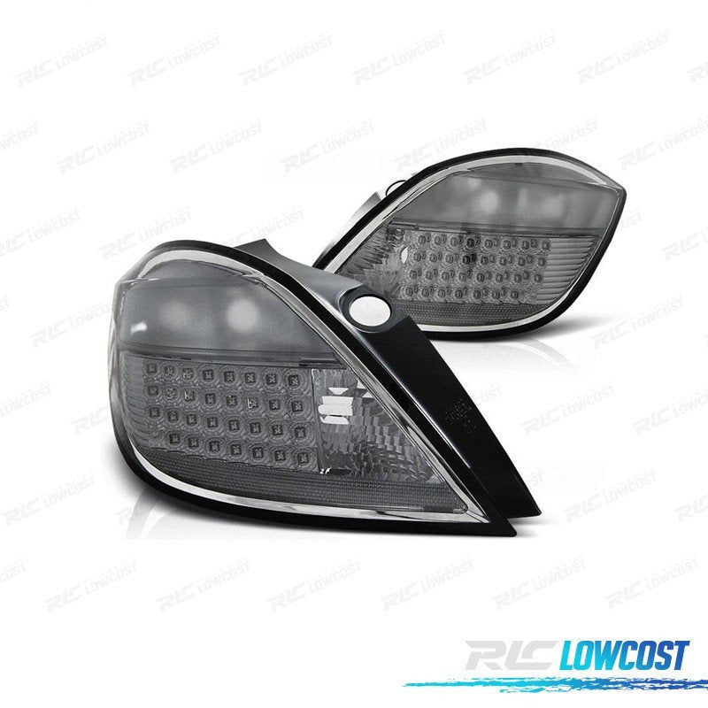Pilotos OPEL Astra H 04-09 LED Fondo Cromo Ahumado | TDH Performance
