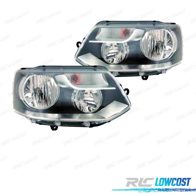 Faros PARA Volkswagen VW Transporter T5 10- Negro