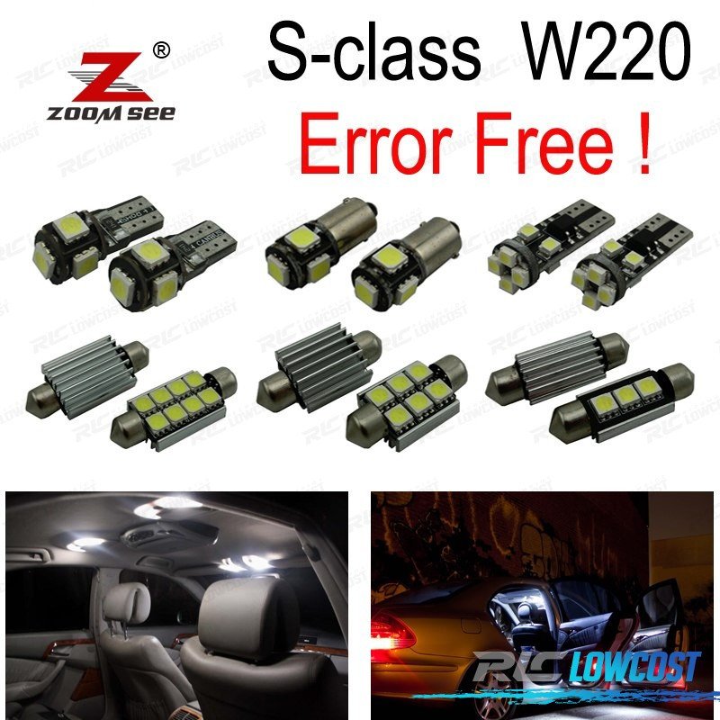 KIT 27 Bombillas LED Interior Mercedes E Clase W211 Sedán E200 E220 E240 E270 02-08 | TDH Performance