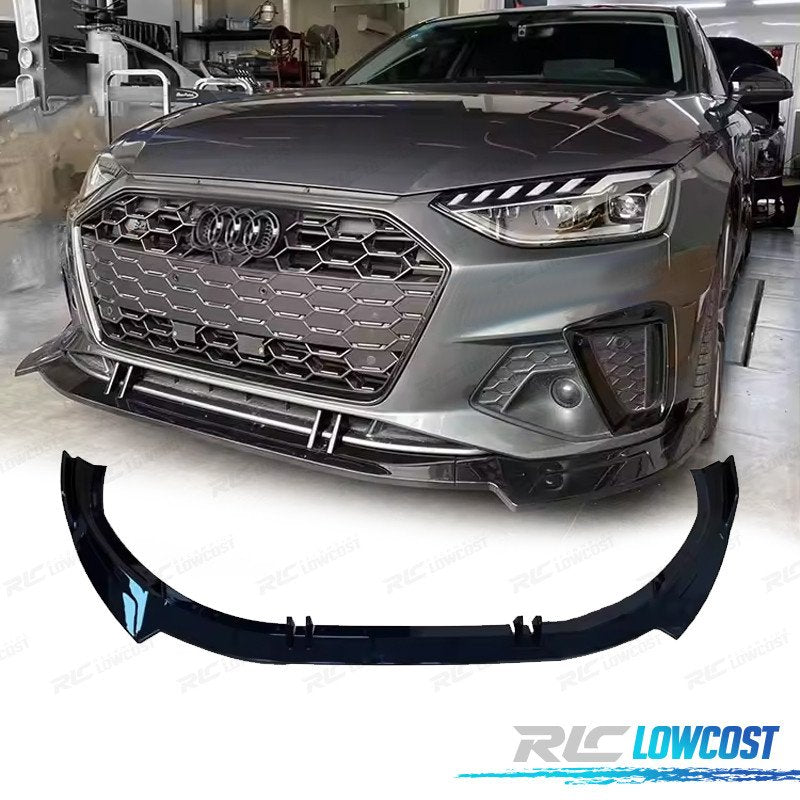 Spoiler LIP Frontal AUDI A4 21- LOOK Sport Negro Brillo | TDH Performance