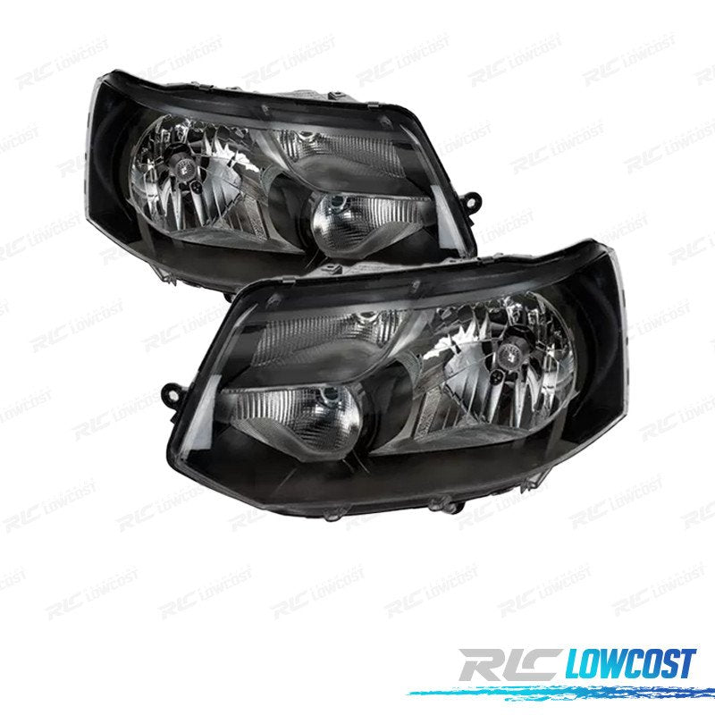 Faros PARA Volkswagen VW T5 10-15 Negro