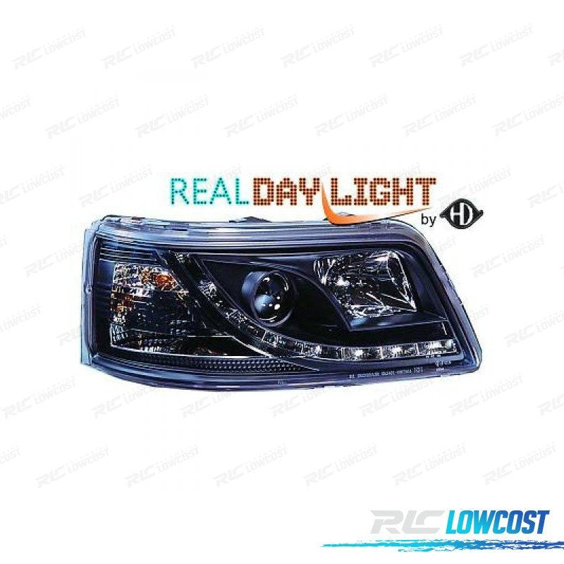 Faros PARA Volkswagen VW T5 Multivan Caravelle 03-09 DRL Negro