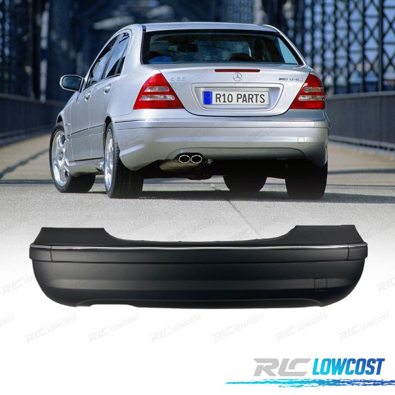 Paragolpes Trasero Mercedes Clase C W203 Sedan 01-07 LOOK C32 AMG Doble Salida IZQ | TDH Performance